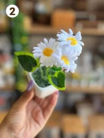 گل و گلدان های نقلی بابونه و آفتابگردان